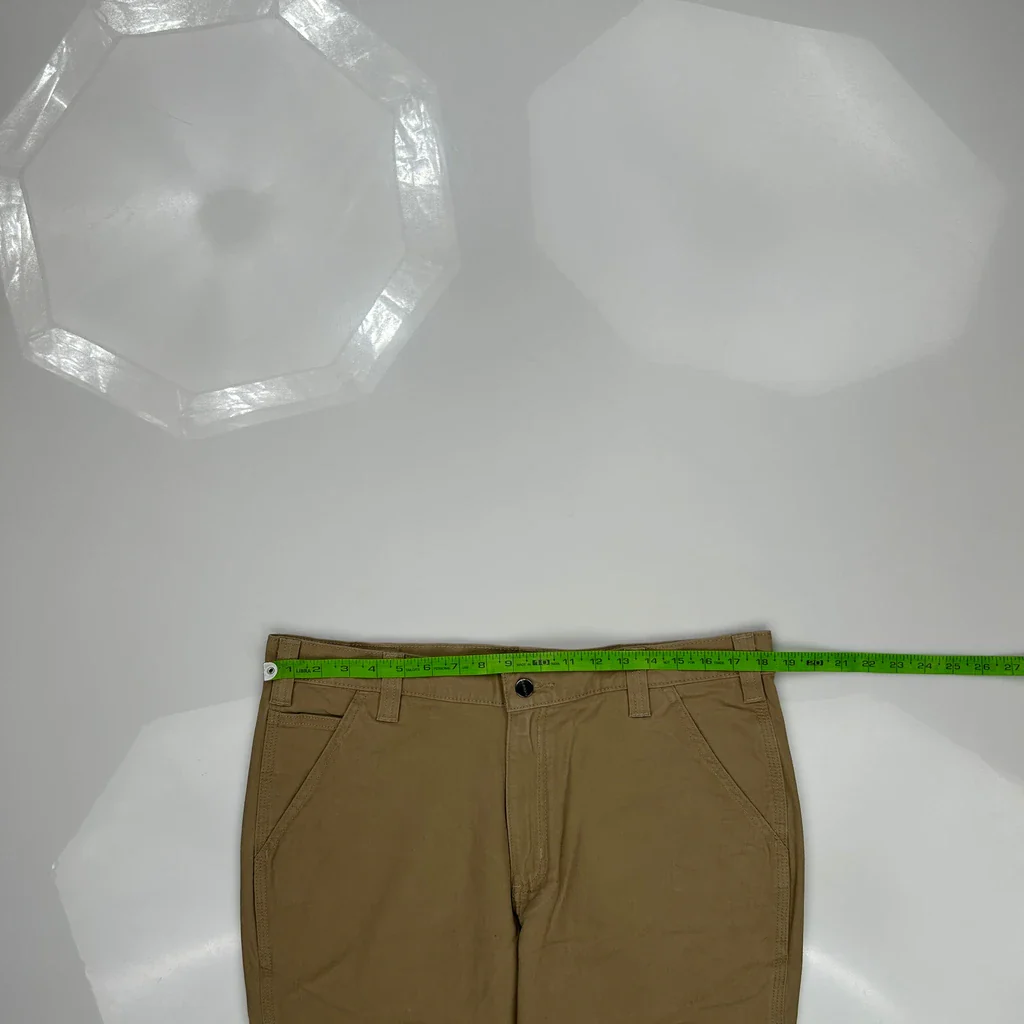 Carhartt Carpenter Trousers - 36W 32L Khaki Cotton - Image 3