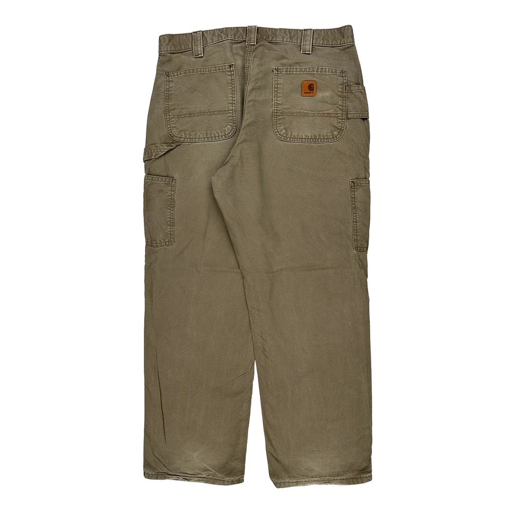 Carhartt Carpenter Trousers - 36W 30L Khaki Cotton
