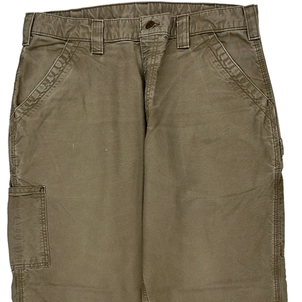 Carhartt Carpenter Trousers - 36W 30L Khaki Cotton - Image 8