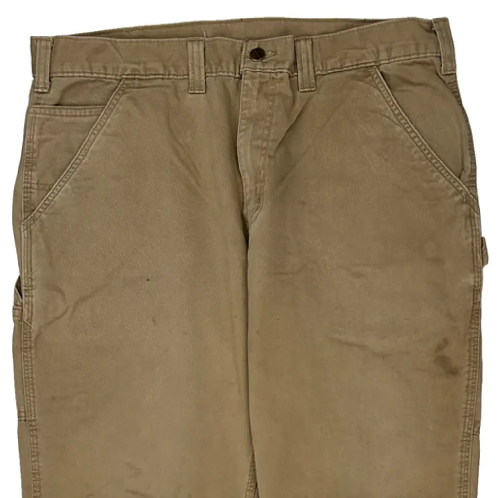 Carhartt Carpenter Trousers - 36W 31L Khaki Cotton - Image 10