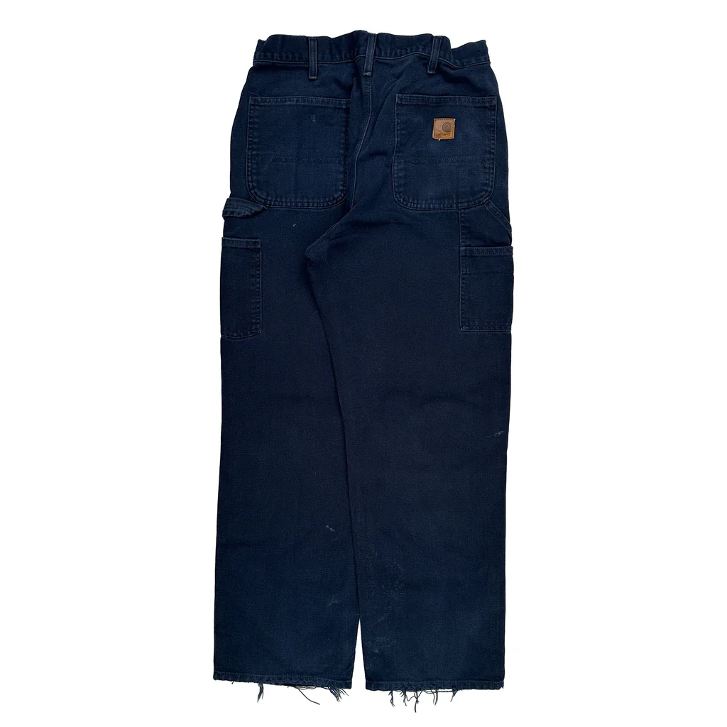 Carhartt Carpenter Trousers - 31W 31L Navy Cotton