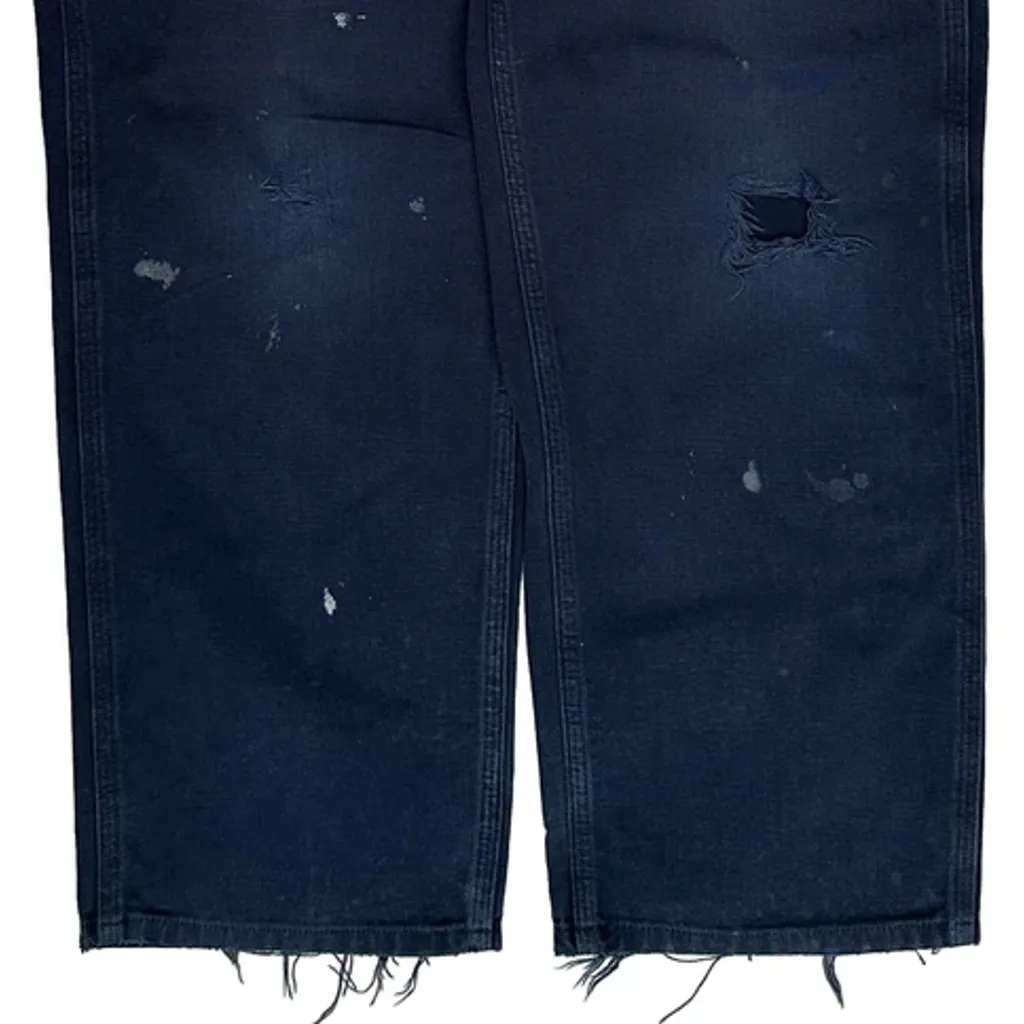 Carhartt Carpenter Trousers - 31W 31L Navy Cotton - Image 8