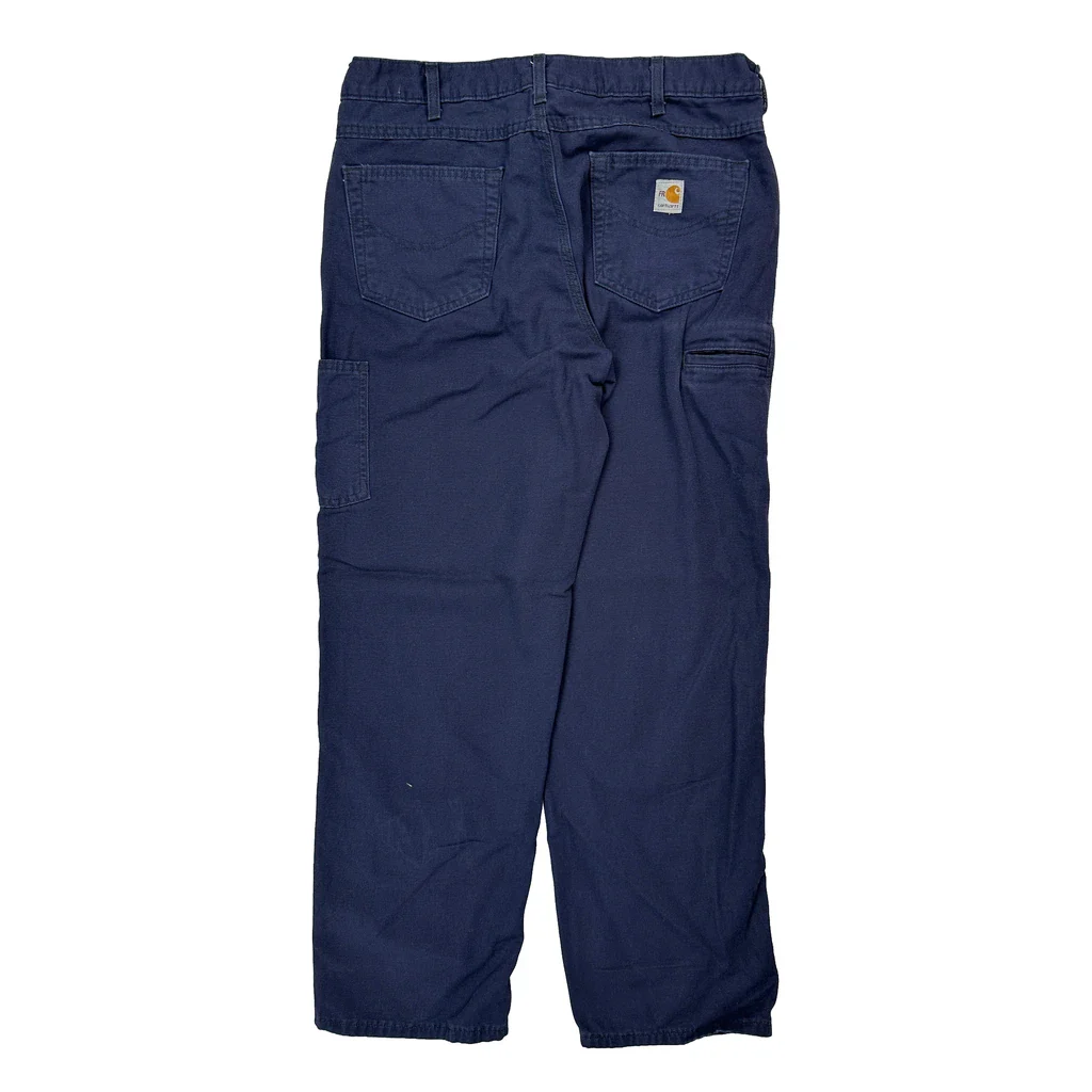 Carhartt Carpenter Trousers - 34W 32L Navy Cotton Blend