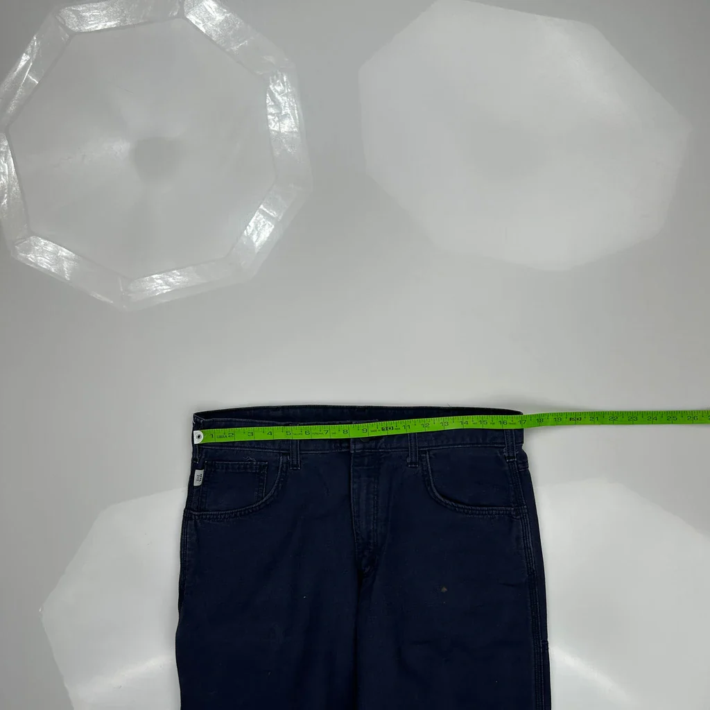 Carhartt Carpenter Trousers - 34W 32L Navy Cotton - Image 3