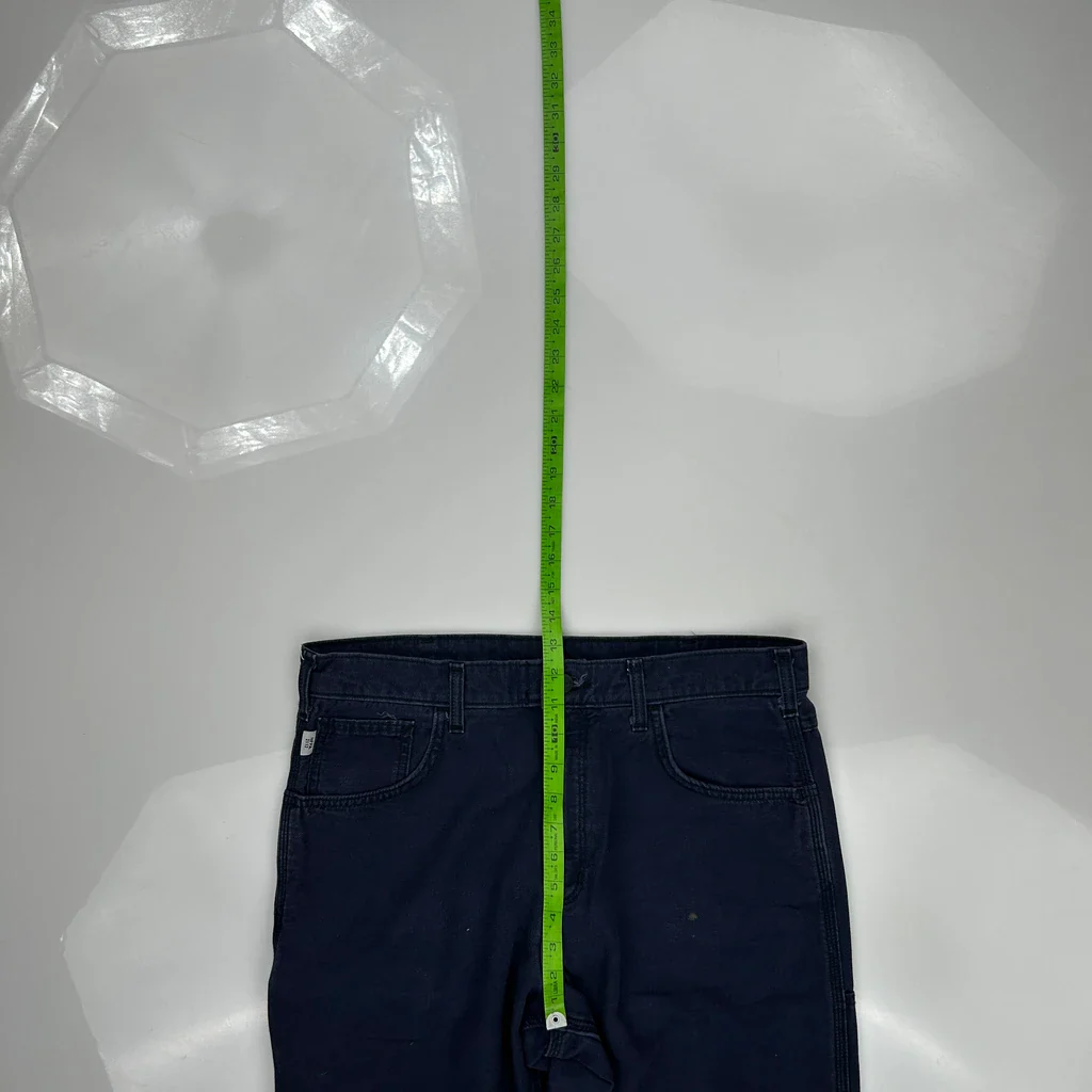 Carhartt Carpenter Trousers - 34W 32L Navy Cotton - Image 4
