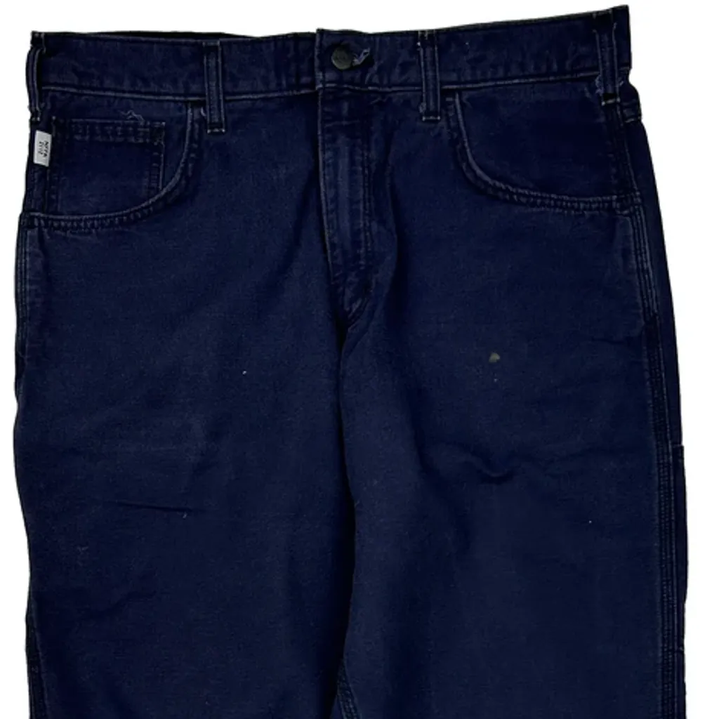 Carhartt Carpenter Trousers - 34W 32L Navy Cotton - Image 9