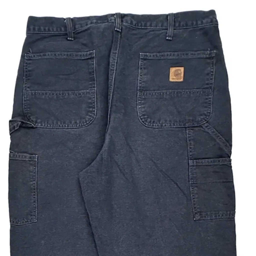 Carhartt Carpenter Trousers - 36W 34L Navy Cotton - Image 8