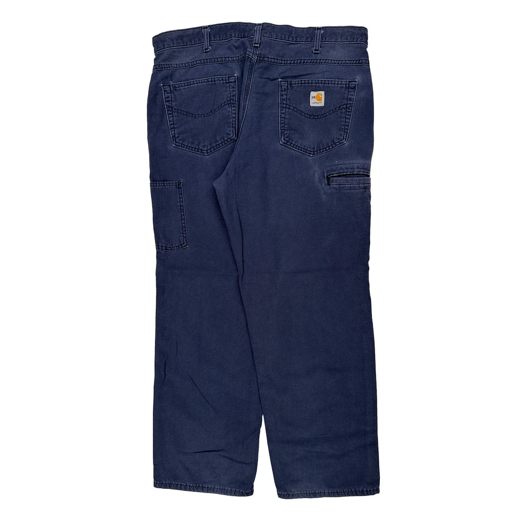 Carhartt Carpenter Trousers - 38W 30L Navy Cotton Blend