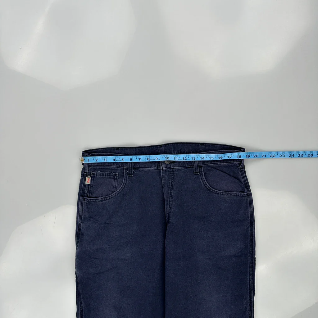Carhartt Carpenter Trousers - 38W 30L Navy Cotton Blend - Image 3
