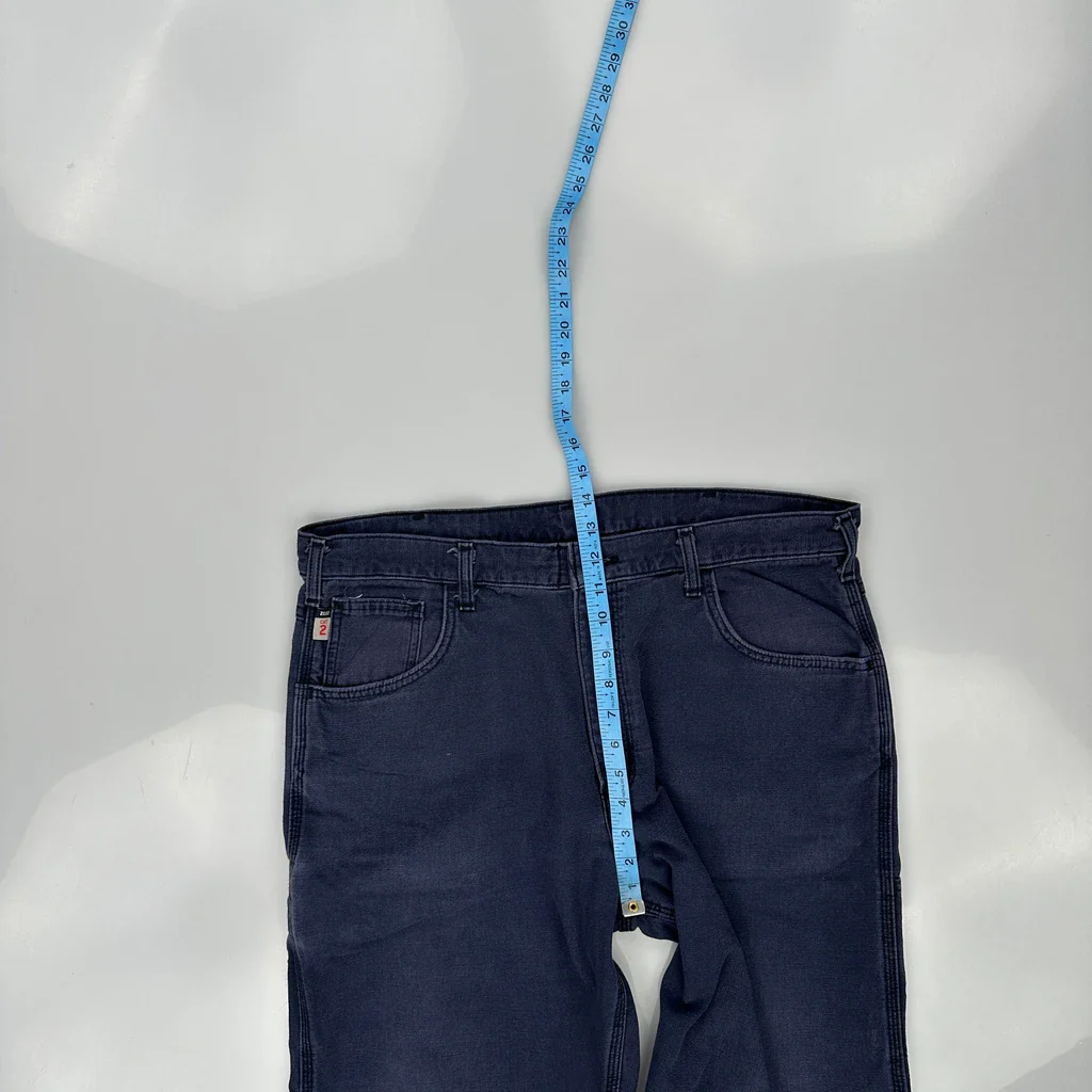 Carhartt Carpenter Trousers - 38W 30L Navy Cotton Blend - Image 4