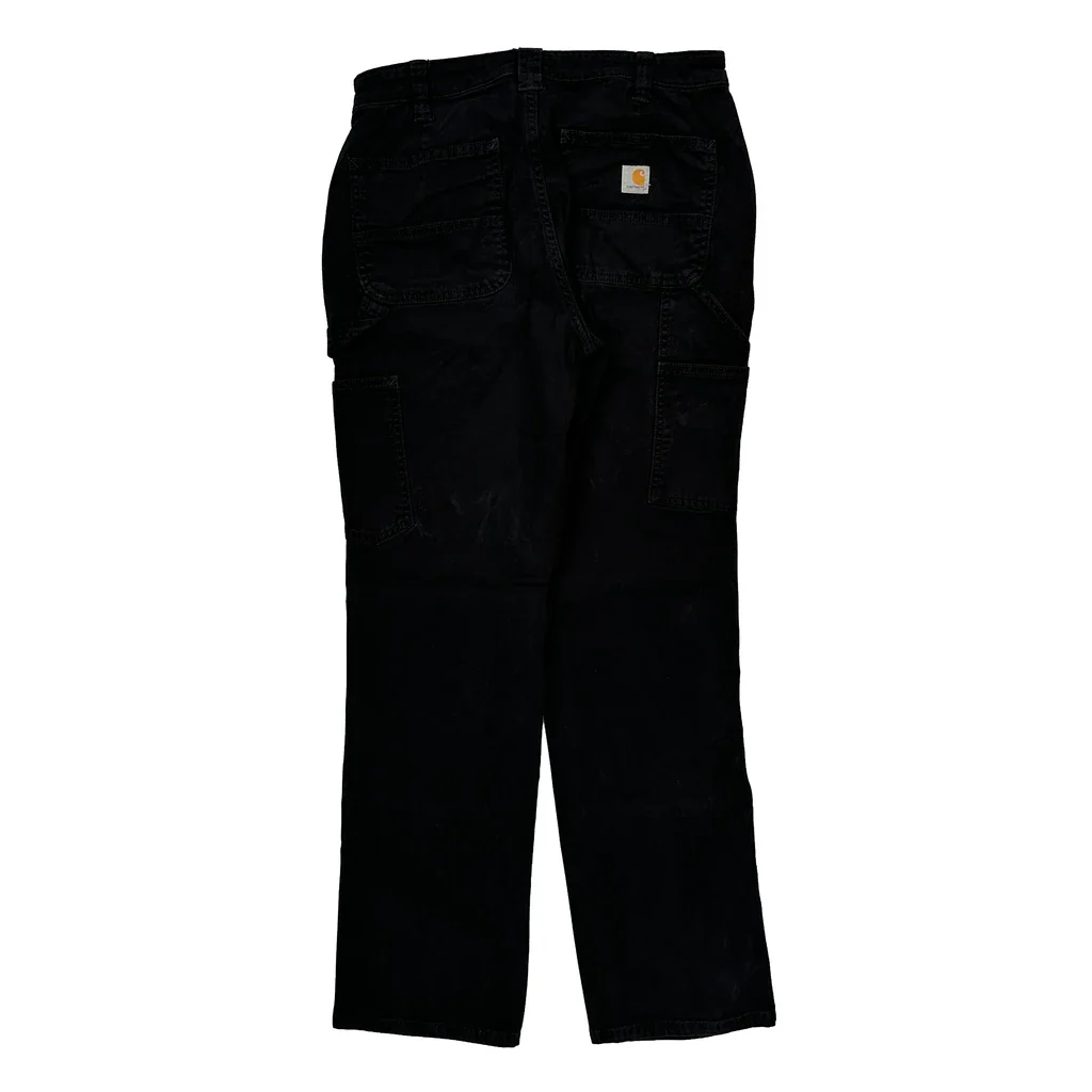 Carhartt Carpenter Trousers - 28W UK 8 Black Cotton
