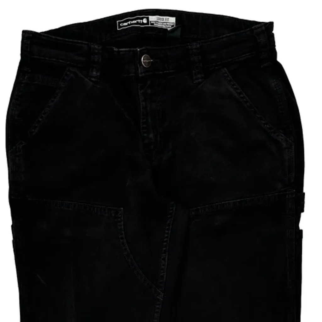 Carhartt Carpenter Trousers - 28W UK 8 Black Cotton - Image 9