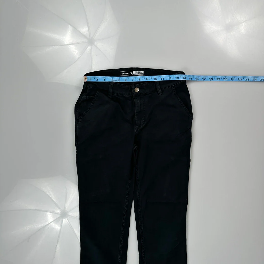 Carhartt Carpenter Trousers - 28W UK 8 Black Cotton - Image 3