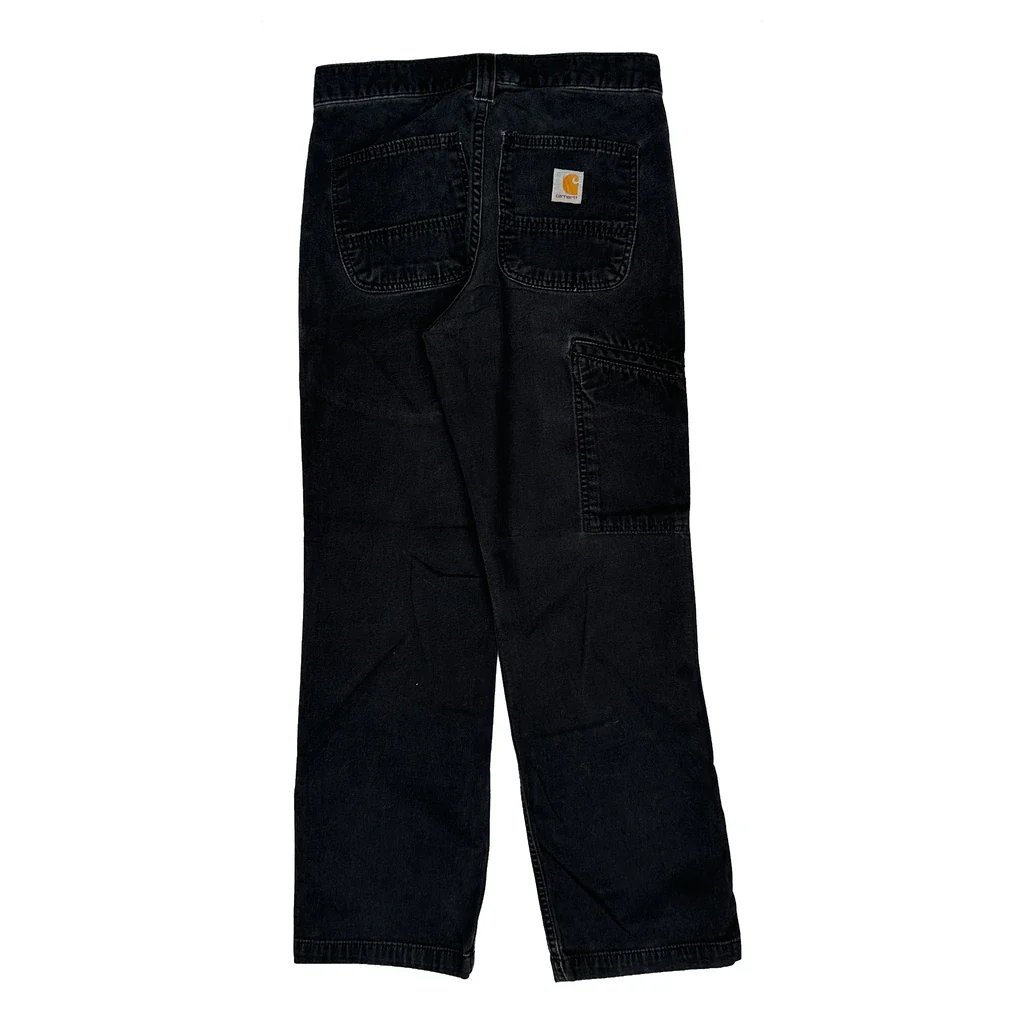 Carhartt Carpenter Trousers - 28W UK 8 Black Cotton