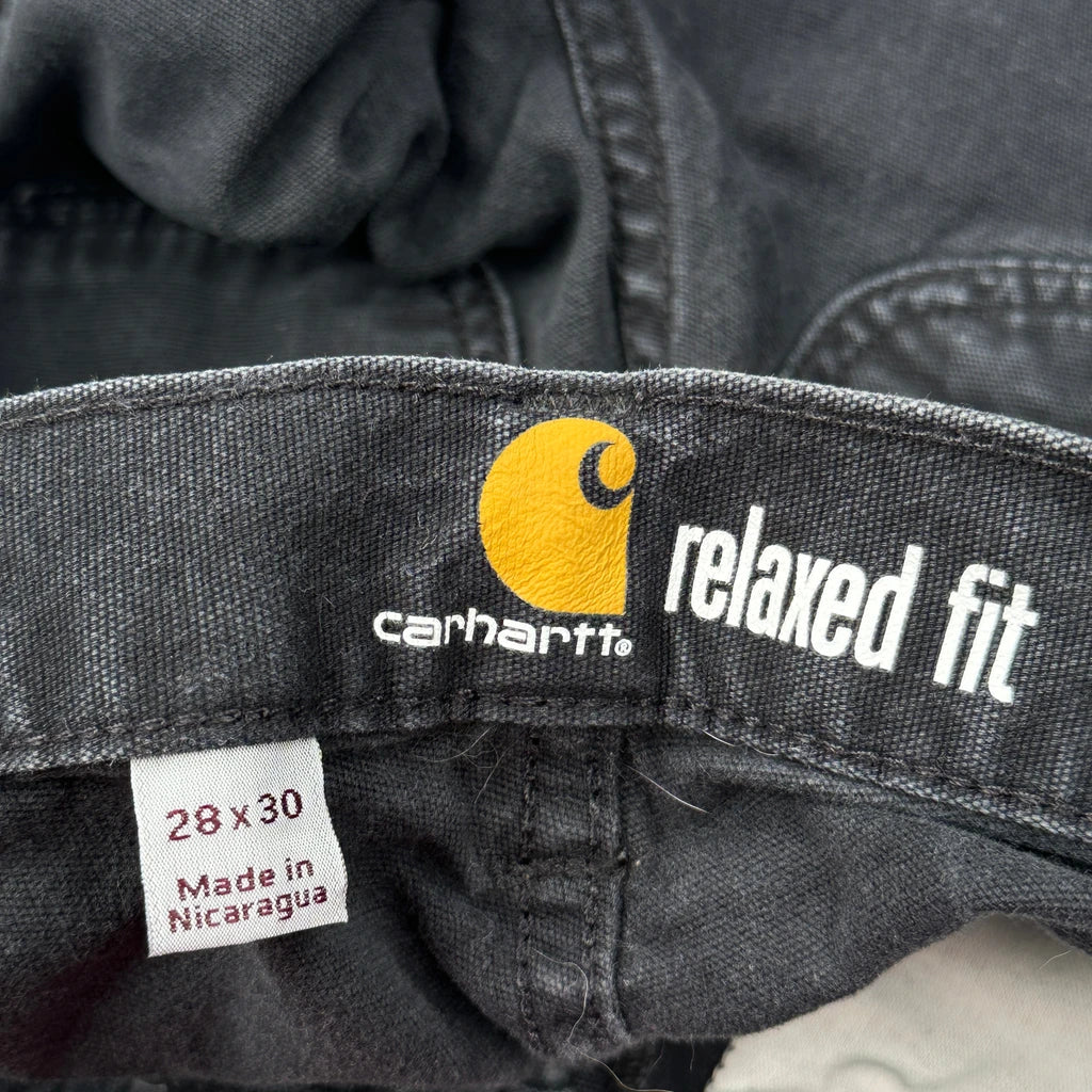 Carhartt Carpenter Trousers - 28W UK 8 Black Cotton - Image 6