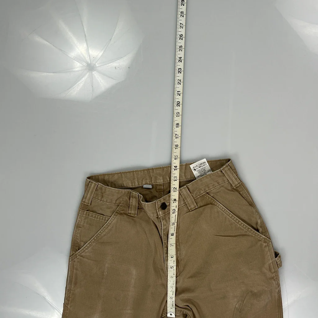 Carhartt Carpenter Trousers - 28W UK 8 Brown Cotton - Image 4