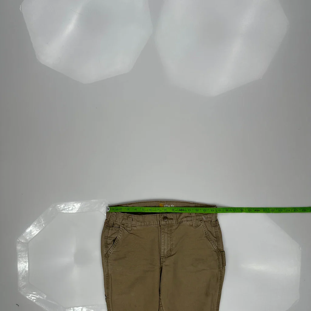 Carhartt Carpenter Trousers - 29W UK 10 Brown Cotton Blend - Image 3