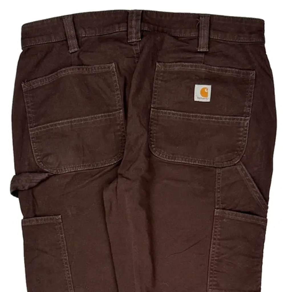 Carhartt Carpenter Trousers - 32W UK 12 Brown Cotton - Image 7