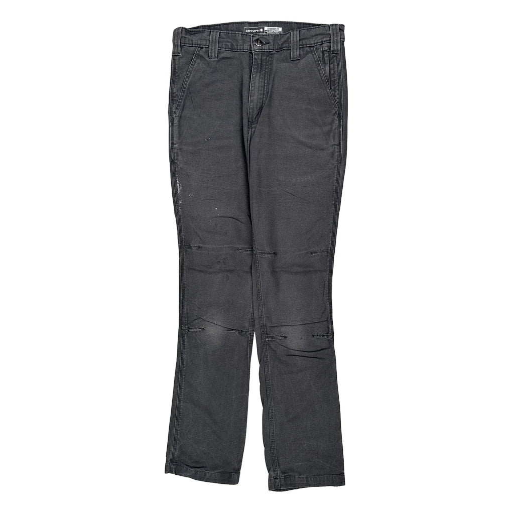 Carhartt Carpenter Trousers - 30W UK 10 Grey Cotton - Image 2