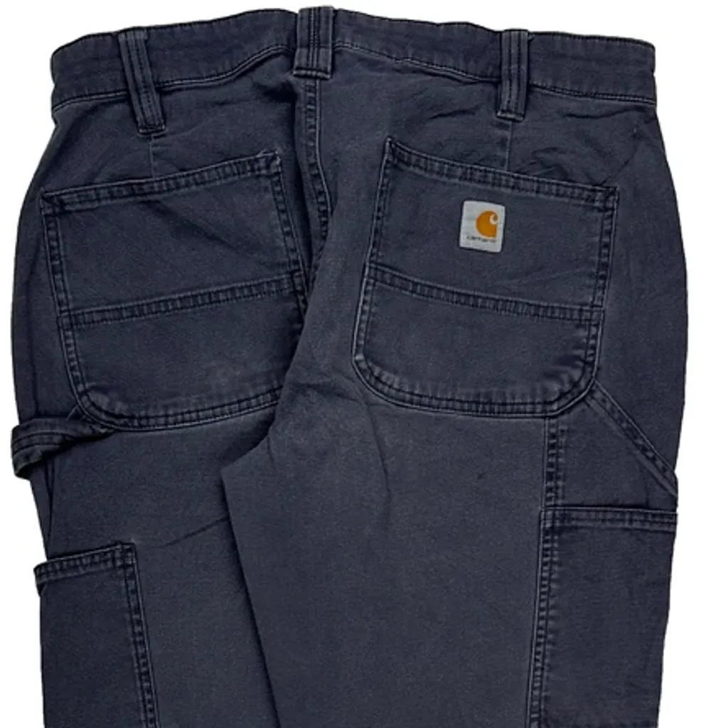 Carhartt Carpenter Trousers - 31W UK 12 Grey Cotton - Image 7