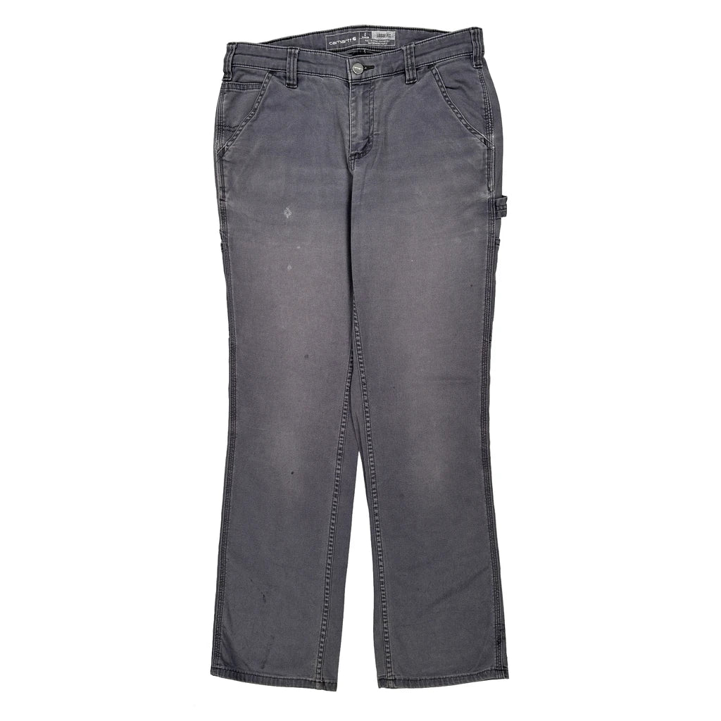 Carhartt Carpenter Trousers - 32W UK 12 Grey Cotton - Image 2