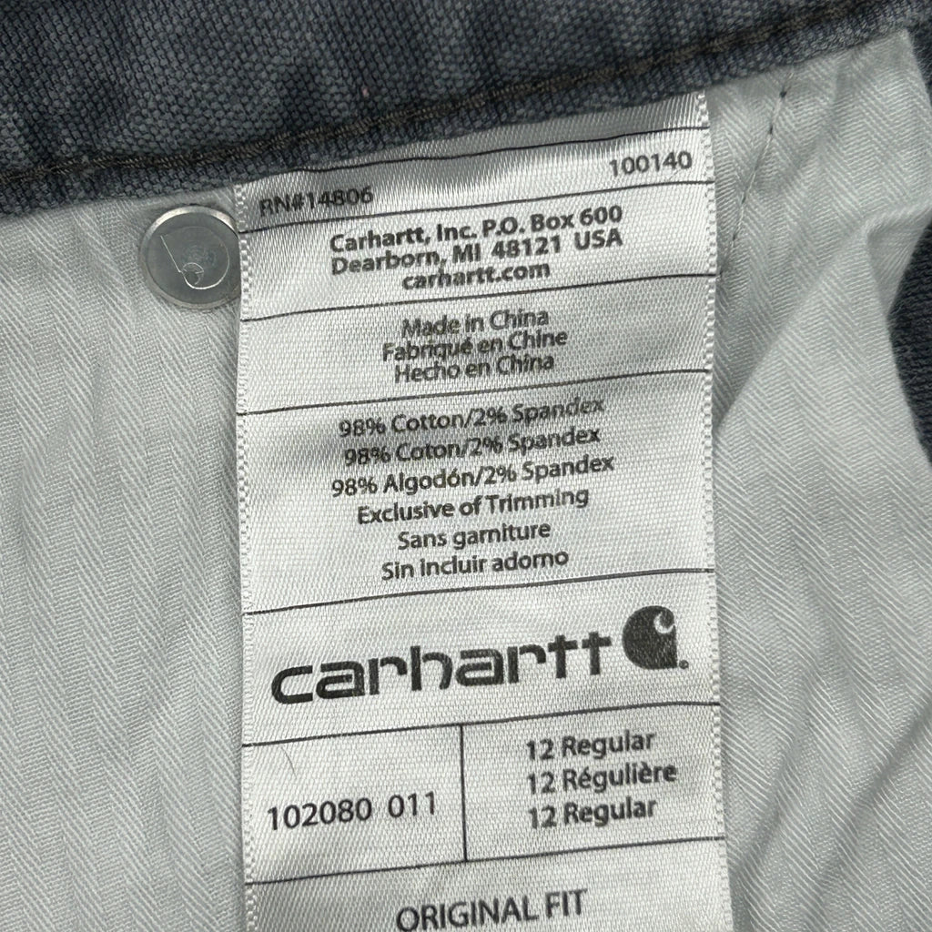 Carhartt Carpenter Trousers - 34W UK 14 Grey Cotton - Image 7