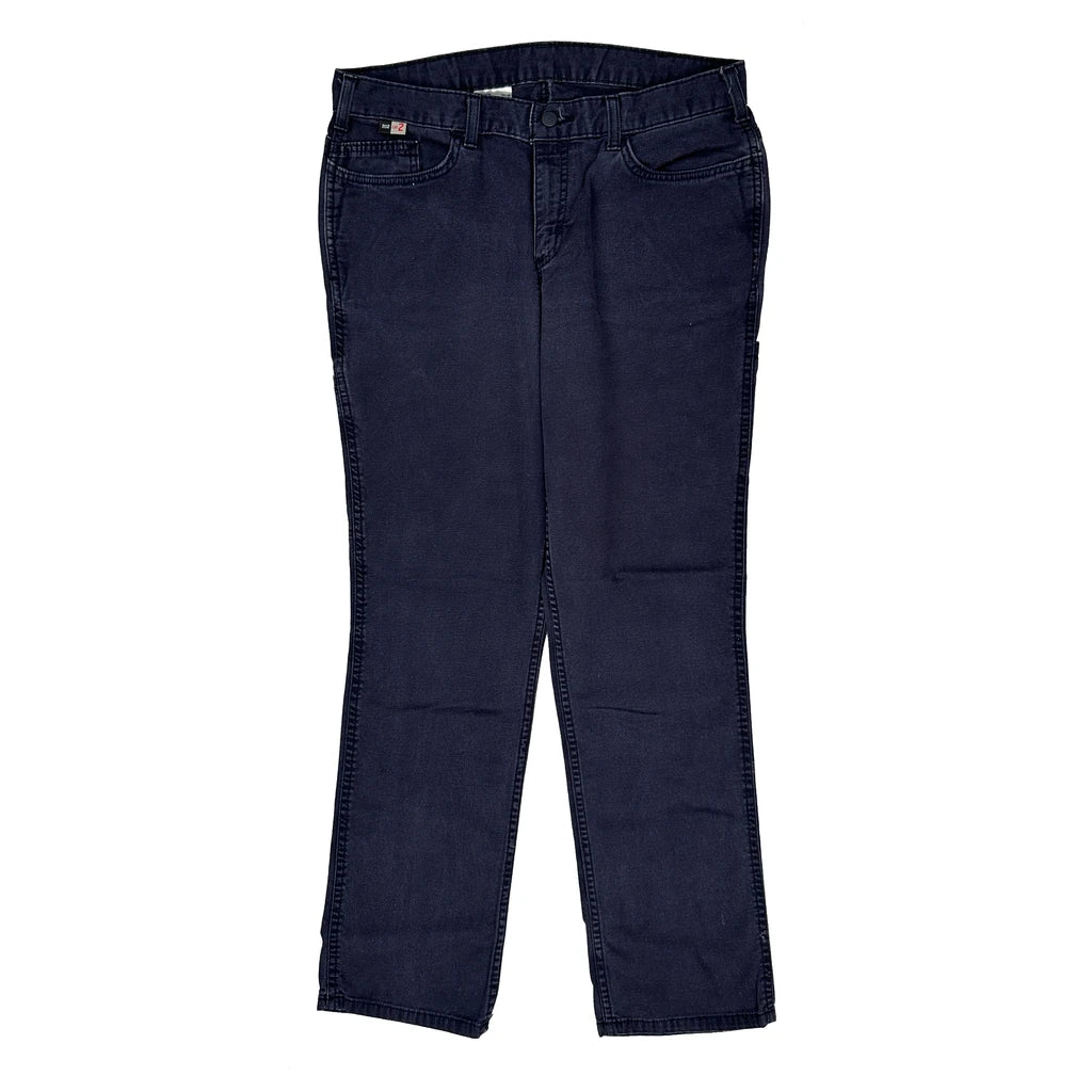 Carhartt Carpenter Trousers - 33W UK 14 Navy Cotton - Image 2