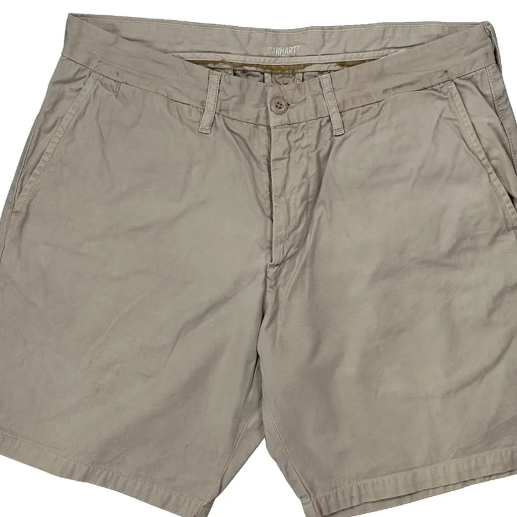 Carhartt Chino Shorts - 32W 8L Beige Cotton - Image 9