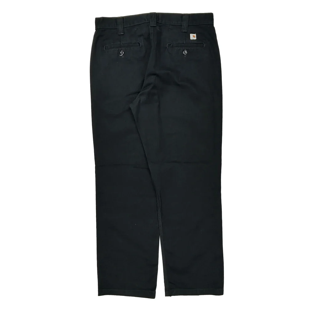 Carhartt Chinos - 34W 32L Black Polyester Blend