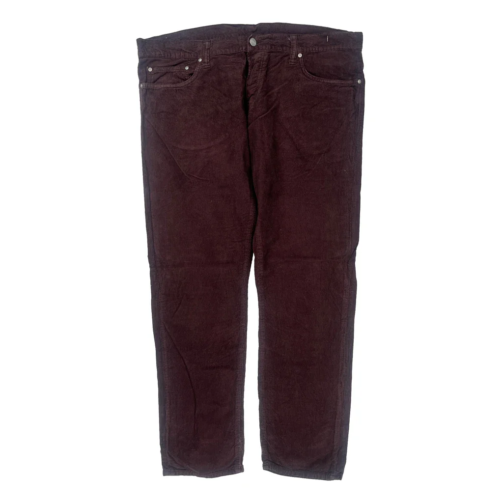 Carhartt Cord Pants - 38″ Waist Burgundy Cotton - Image 2