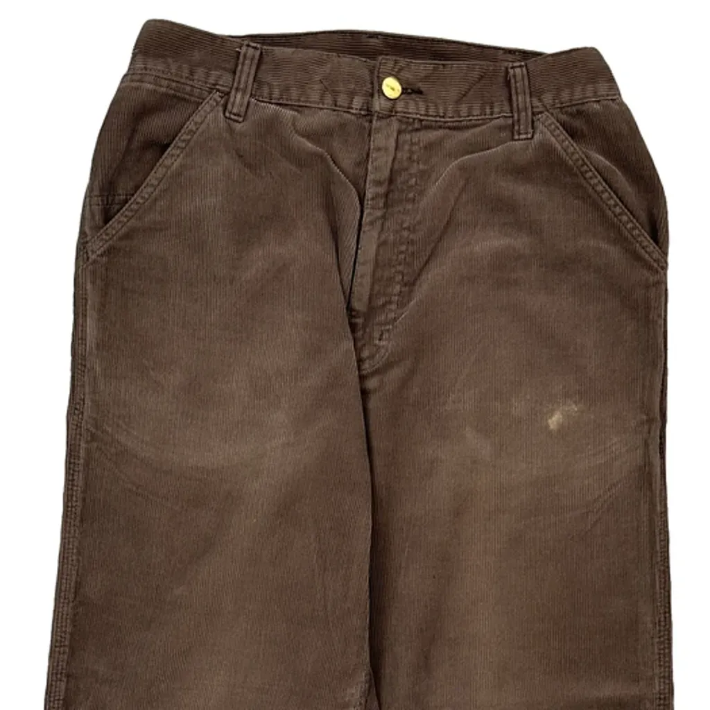 Carhartt Baggy Loose Fit Cord Trousers - 28″ Waist Brown Corduroy - Image 8