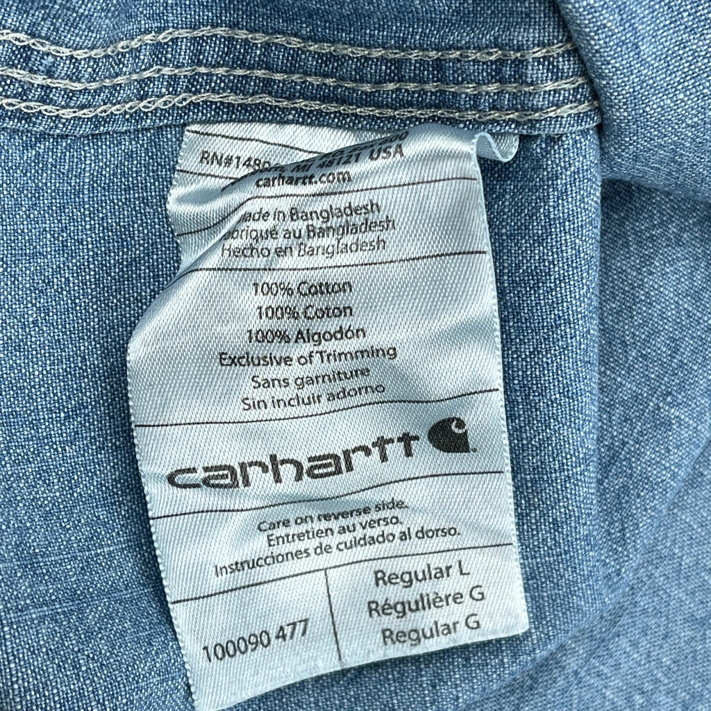 Carhartt Denim Shirt - Large Blue Cotton - Image 4