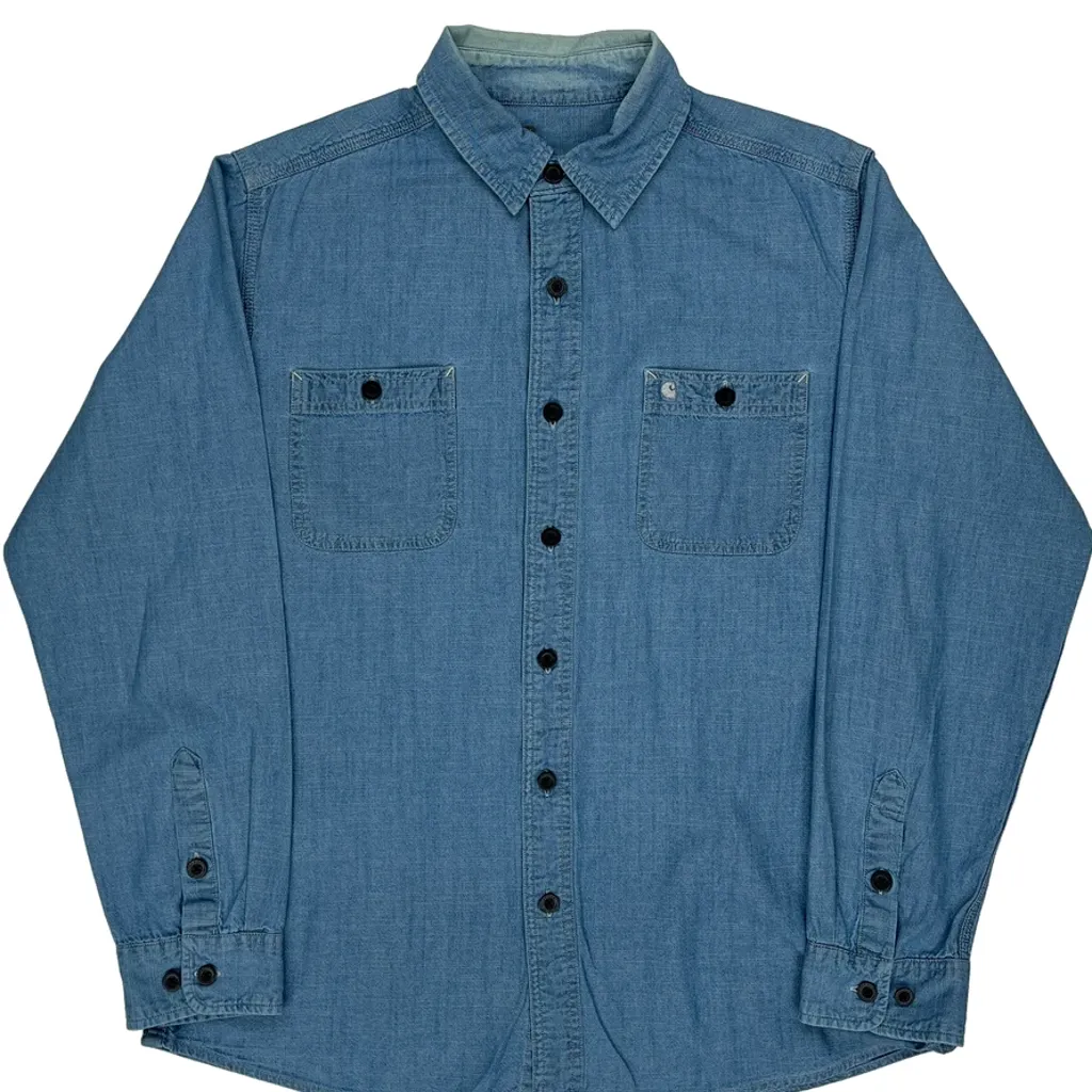 Carhartt Denim Shirt - Large Blue Cotton - Image 7