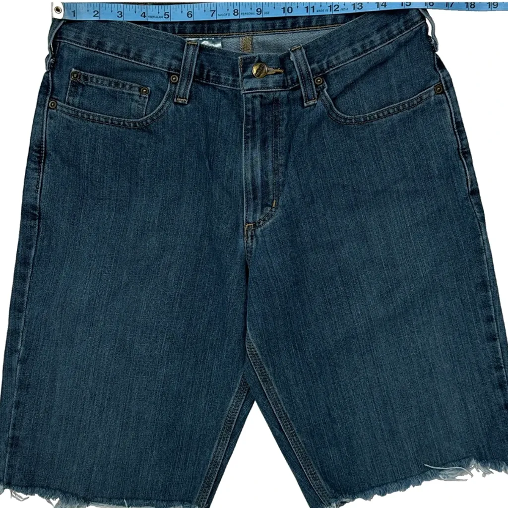 Carhartt Denim Shorts - 33W 11L Blue Cotton Blend - Image 10