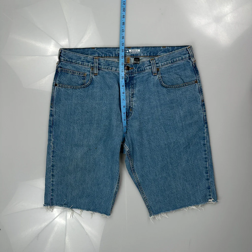 Carhartt Denim Shorts - 38W 13L Blue Cotton - Image 4