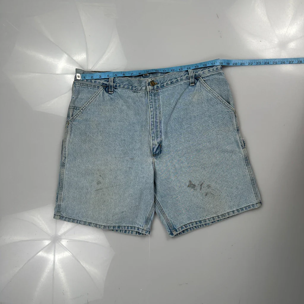Carhartt Denim Shorts - 36W 9L Light Wash Denim - Image 3