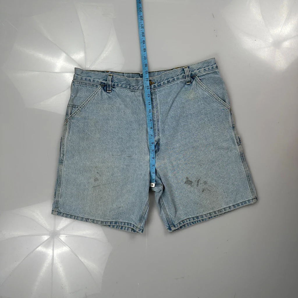 Carhartt Denim Shorts - 36W 9L Light Wash Denim - Image 4