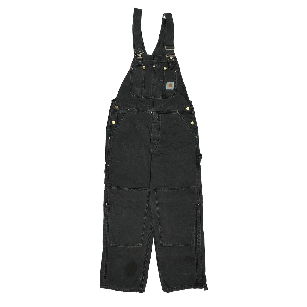 Carhartt Double Knee Dungarees - 34″ Waist Black Cotton - Image 2