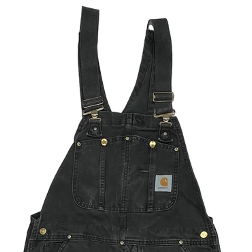 Carhartt Double Knee Dungarees - 34″ Waist Black Cotton - Image 7