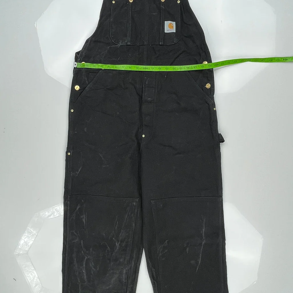 Carhartt Double Knee Dungarees - 38″ Waist Black Cotton - Image 3