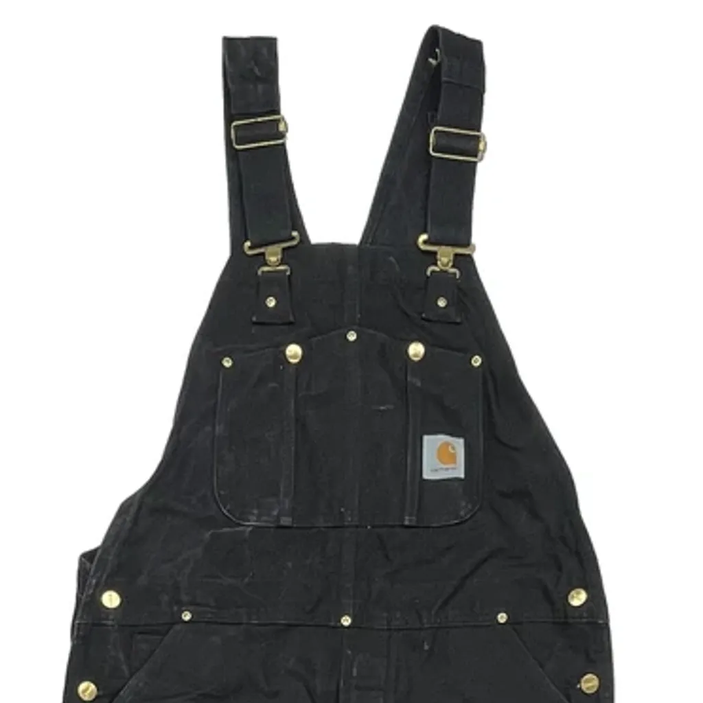 Carhartt Double Knee Dungarees - 38″ Waist Black Cotton - Image 7