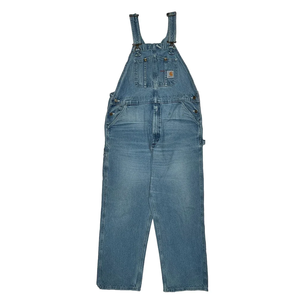 Carhartt Dungarees - 40″ Waist Blue Denim - Image 2