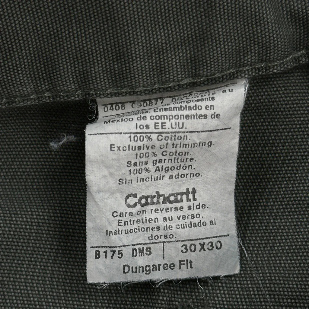 Carhartt B175 Dms Carpenter Trousers - 29W 30L Green Cotton - Image 6