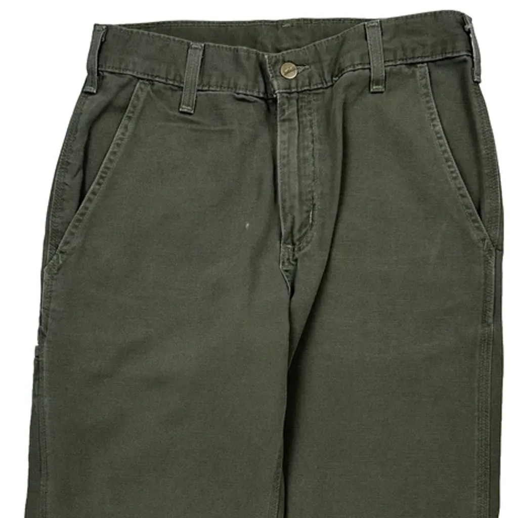 Carhartt B175 Dms Carpenter Trousers - 29W 30L Green Cotton - Image 9