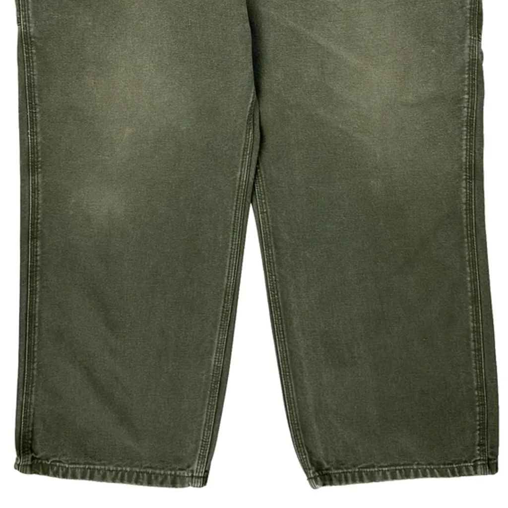 Carhartt B11 Mos Carpenter Trousers - 35W 28L Green Cotton - Image 10
