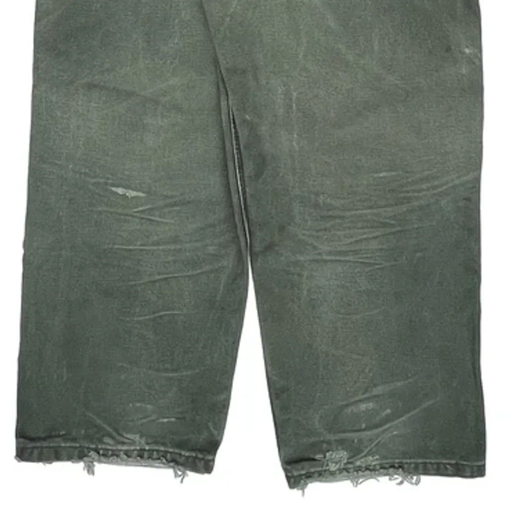 Carhartt Double Knee Dungarees - 40″ Waist Green Cotton - Image 6