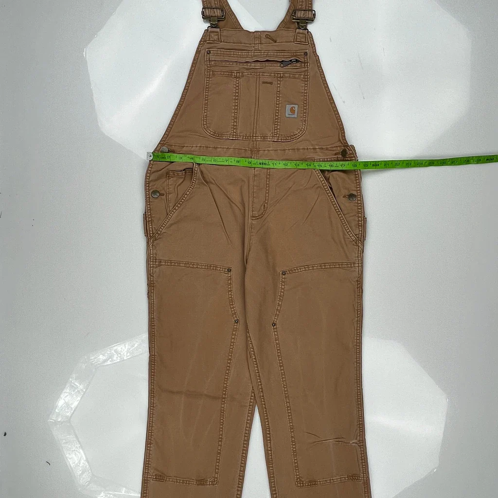Carhartt Double Knee Dungarees - 36″ Waist Brown Cotton Blend - Image 3