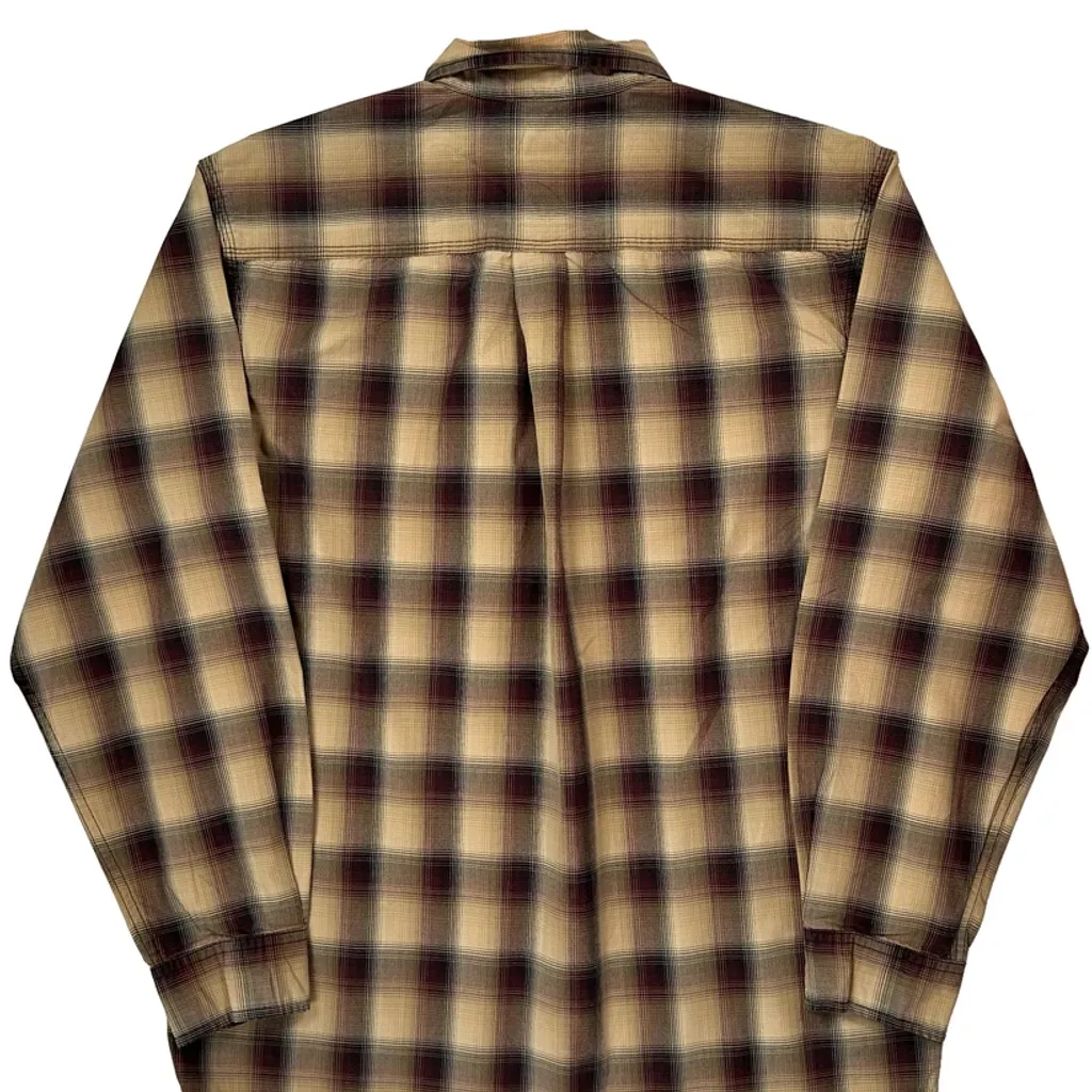 Carhartt Checked Flannel Shirt - Medium Beige Cotton - Image 7