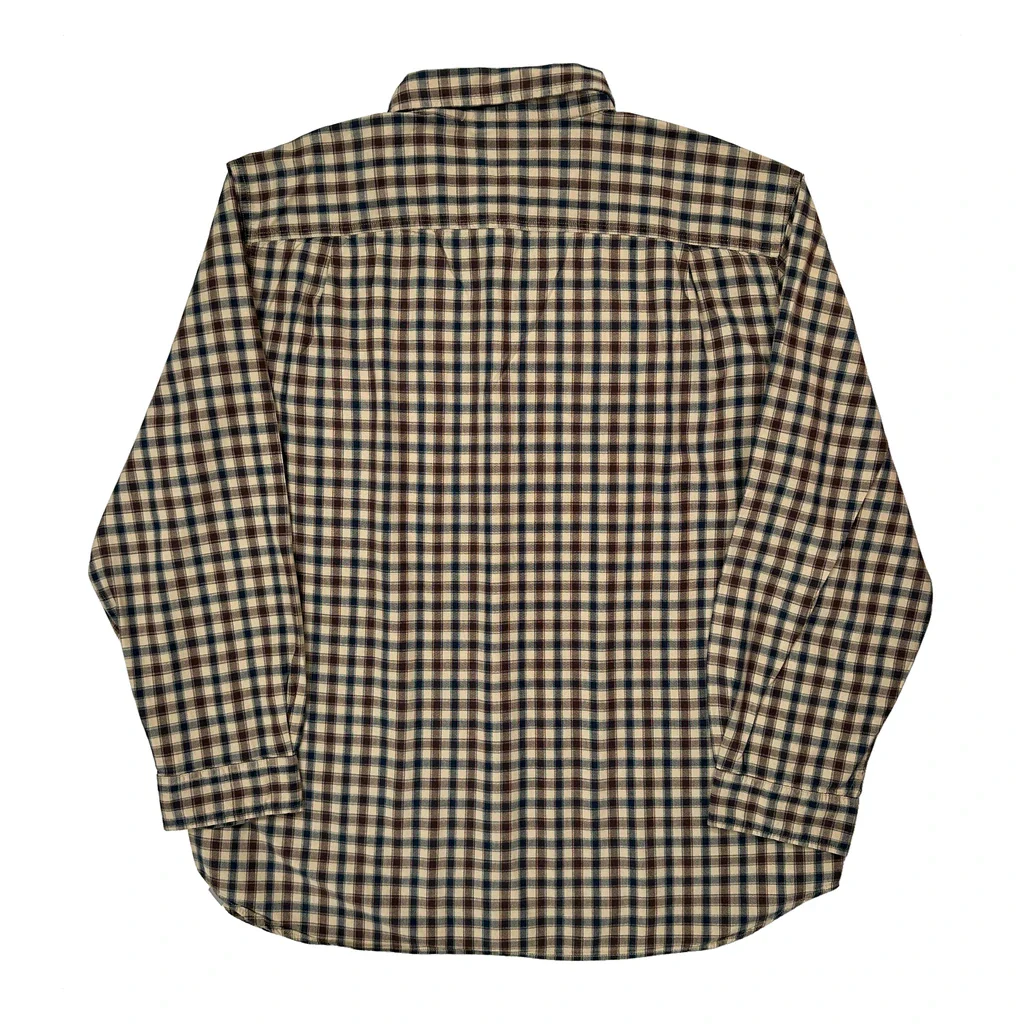 Carhartt Checked Flannel Shirt - XL Beige Cotton - Image 2