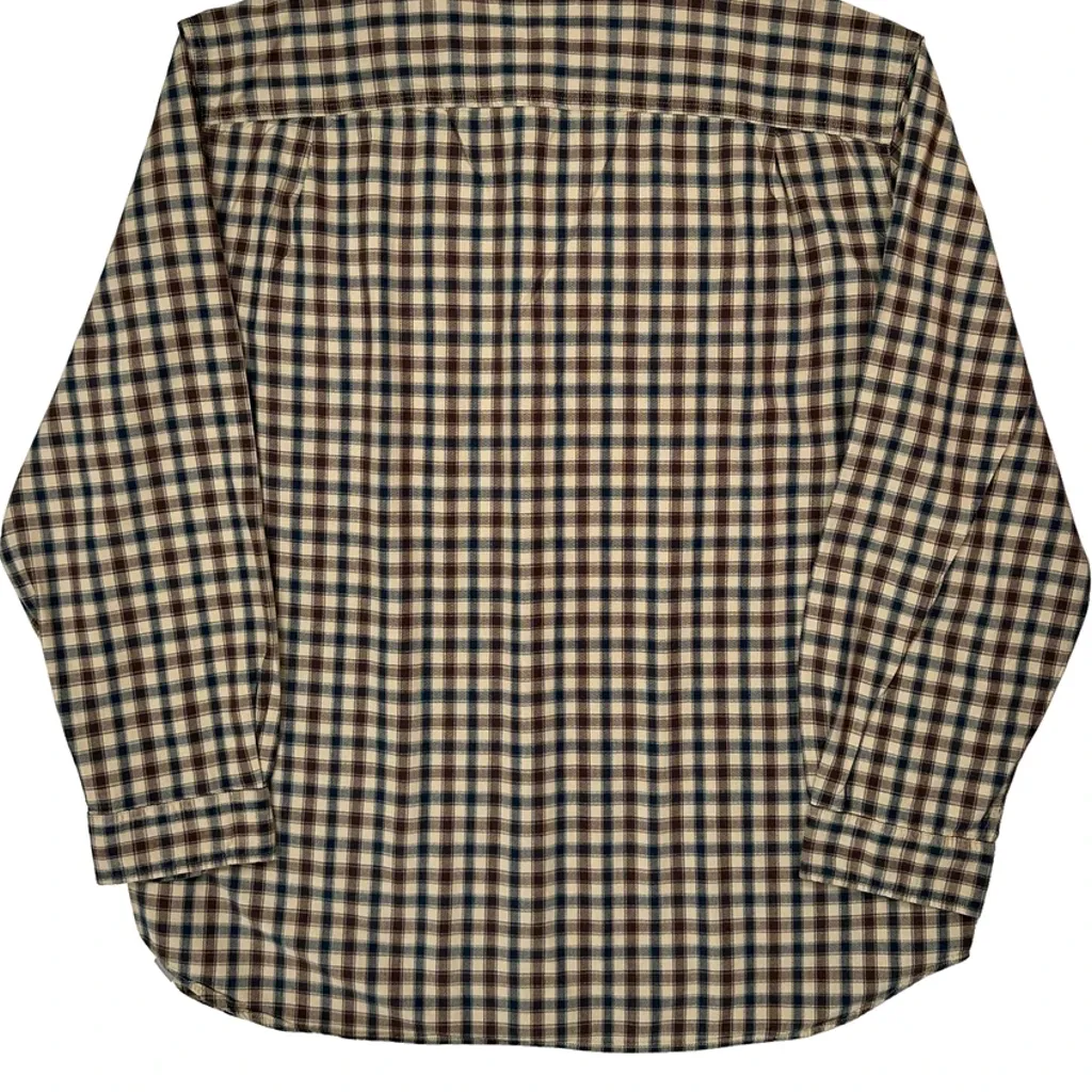 Carhartt Checked Flannel Shirt - XL Beige Cotton - Image 7